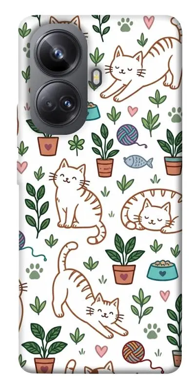 TPU чохол Demsky Cats pattern для Realme 10 Pro+