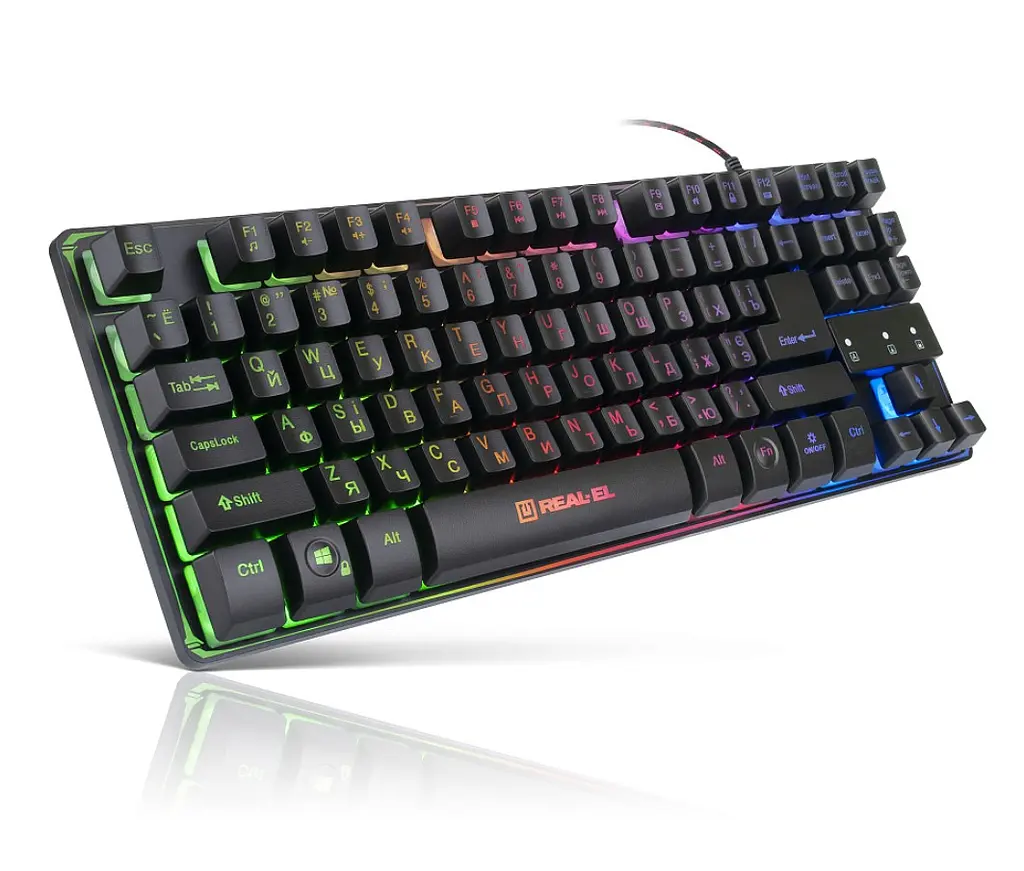 Ігрова клавіатура REAL-EL Gaming 8710TKL Backlit USB - фото 2