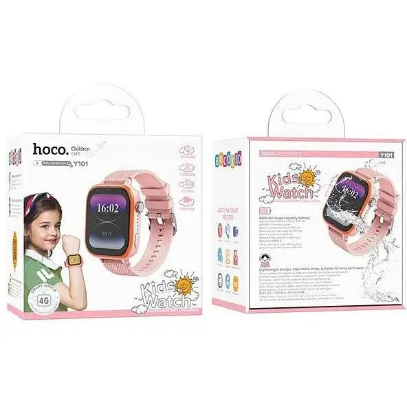Дитячий смарт-годинник Hoco Y101 4G Children Smart Watch Pink - фото 3