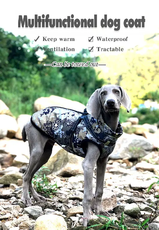 Світловідбивна зимова куртка для собак V.PET.B.R D58 camo 3XL - фото 2