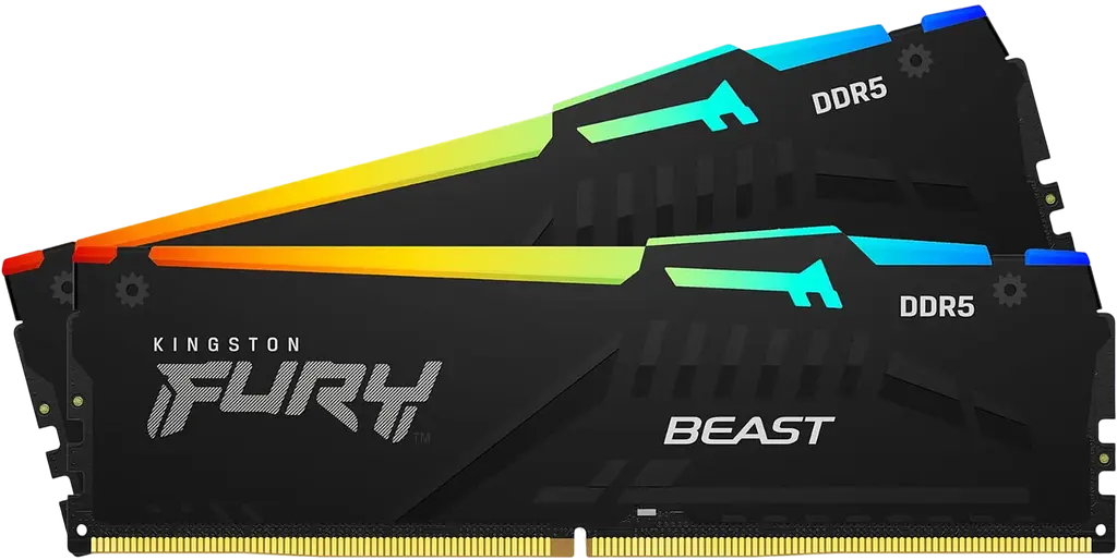 Оперативна пам'ять Kingston Fury 16GB (2x8GB) DDR5 6000MHz Beast RGB Black (KF560C36BBEAK2-16) - фото 2