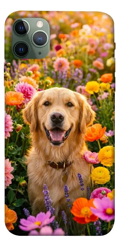 TPU чохол Demsky Flowery labrador для Apple iPhone 11 Pro Max (6.5")