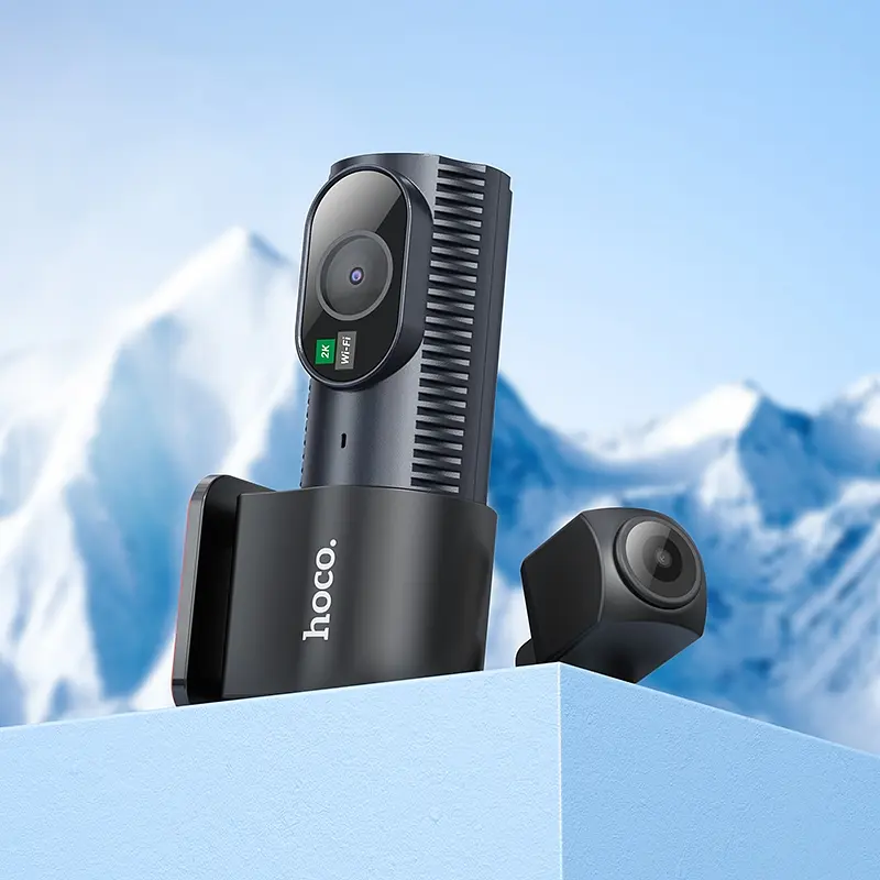 Відеореєстратор HOCO DV8 2K display hidden driving recorder(with rear camera) Black - фото 8