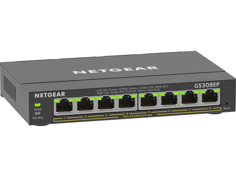 Комутатор NETGEAR GS308EP некерований (GS308EP-100PES) - фото 2