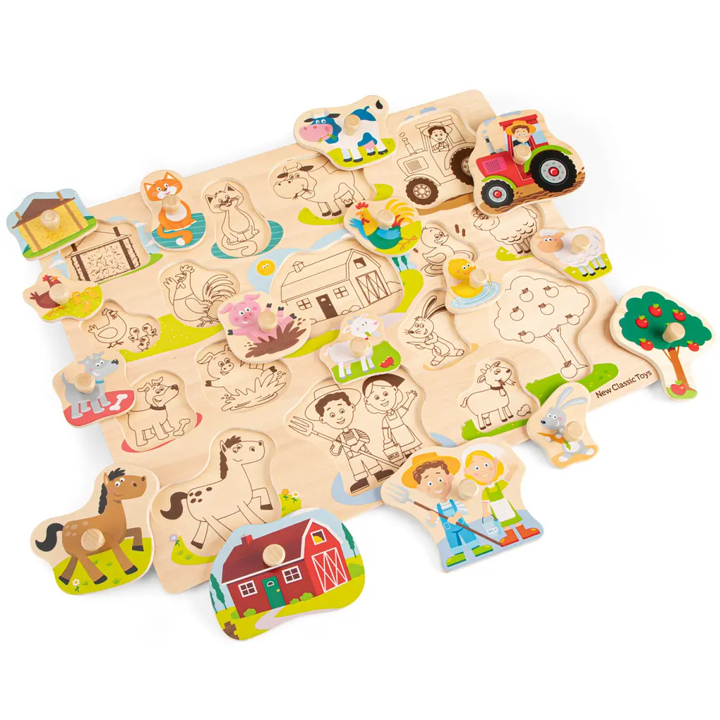 Пазл дерев'яний New Classic Toys Ферма, 16 частин (10440) - фото 3
