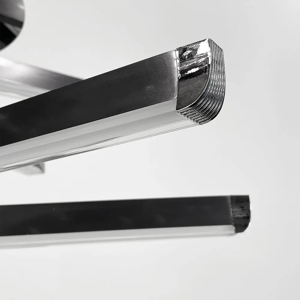 Футуристическая Led люстра в корпусе черный хром Ст. 77018-5 Gray+BK | Line F - фото 7