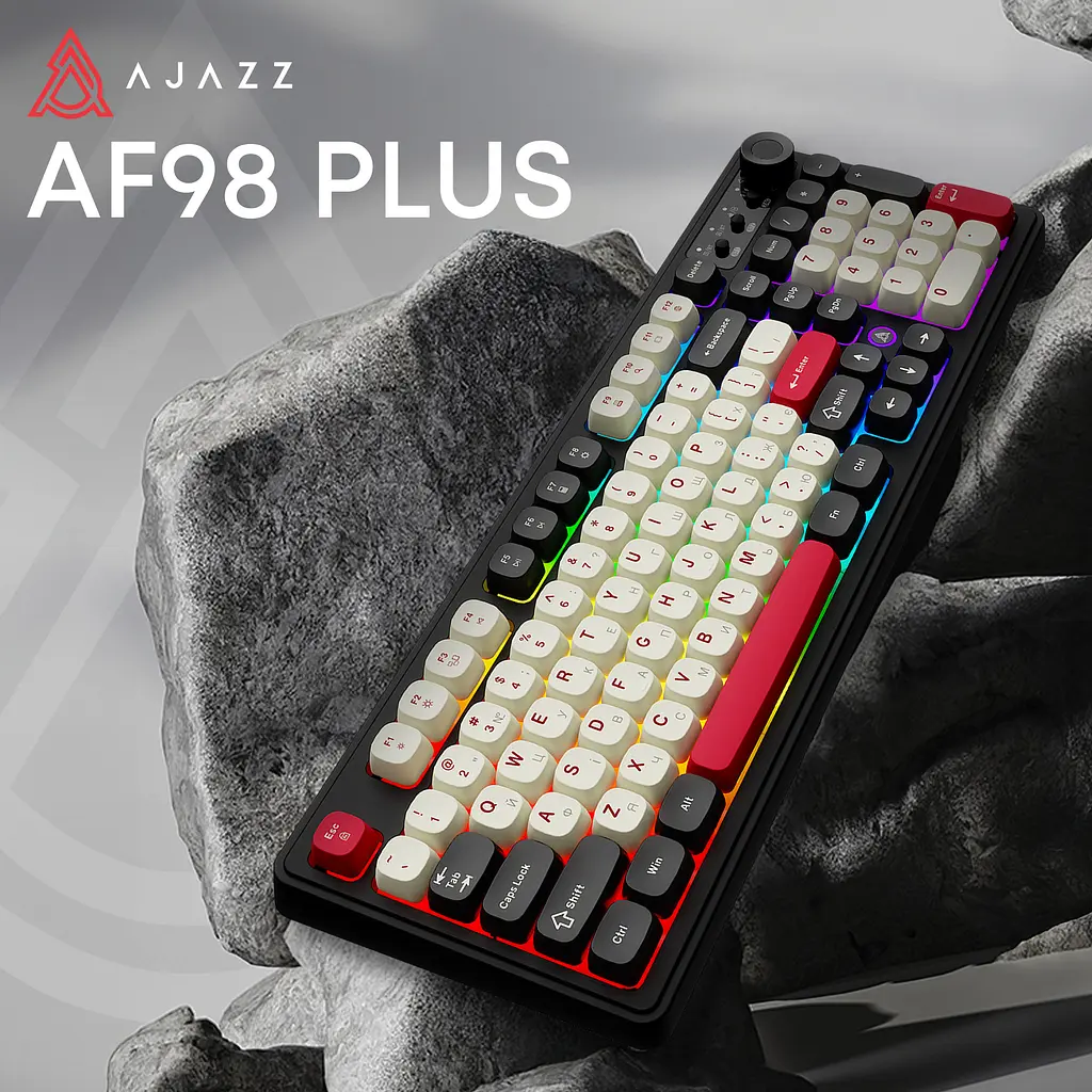 Клавіатура бездротова Ajazz AF98 PLUS Black (AF98-PLUS-BSR) - фото 6