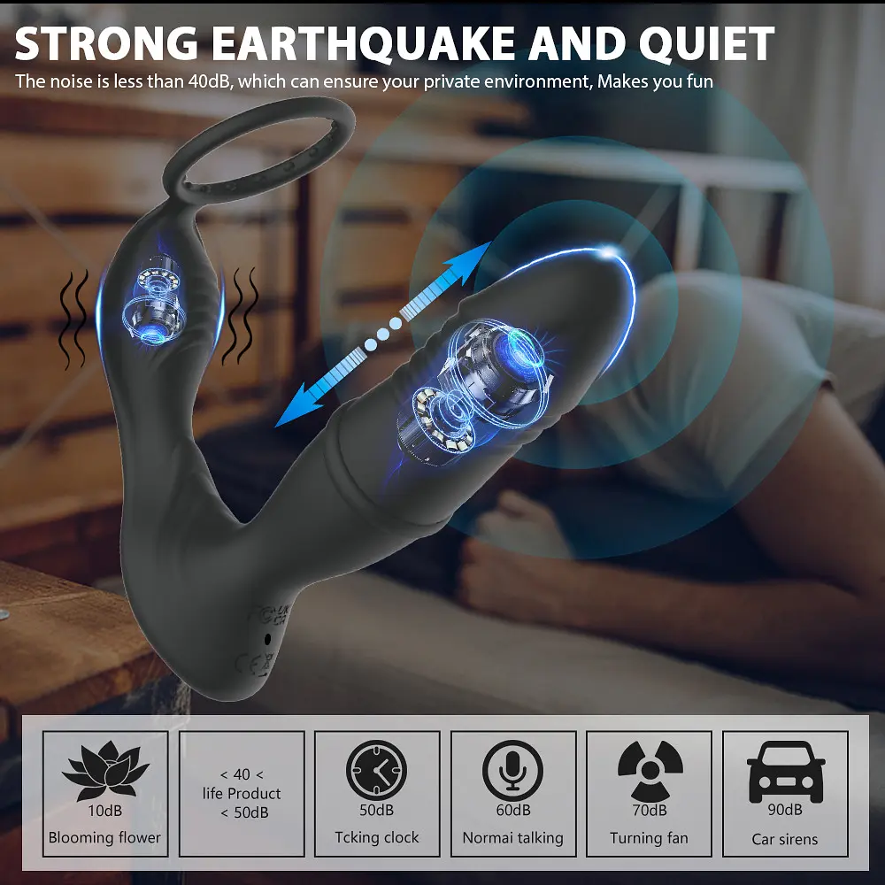 Масажер простати - Erospace Men’s Play Thrusting Prostate Massager APP Controlled B5 - фото 7