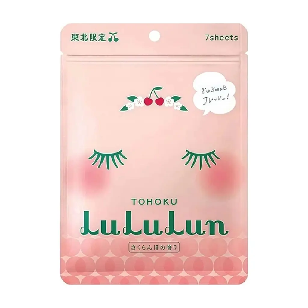 Маска для обличчя Lululun Face Mask Tohoku Cherry Антиоксидантна З екстрактами фруктів 7 шт (4582305068603)