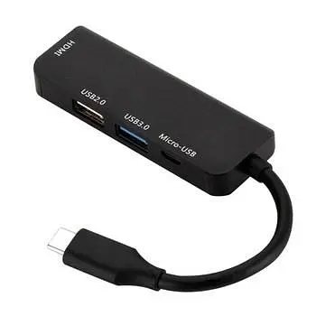 Хаб Usb 4You Hub Type-C hi-speed 2xUsb + 4K HDMI + MicroUsb чорний - фото 4