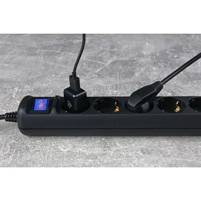 Мережевий фільтр живлення 2E 5xSchuko, 3м black (2E-U05ESM3BK) - фото 6