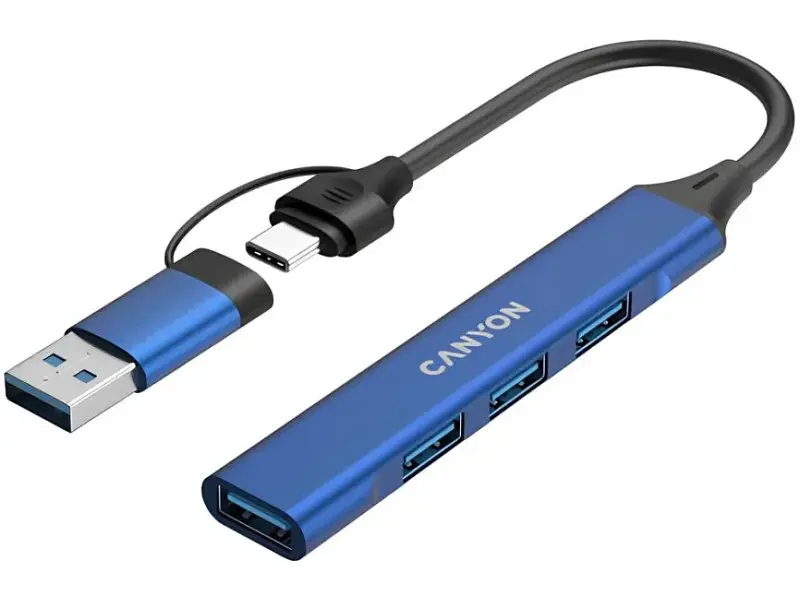 Мультипортовий адаптер Canyon DS-02 Blue (CNS-TDS02BL)