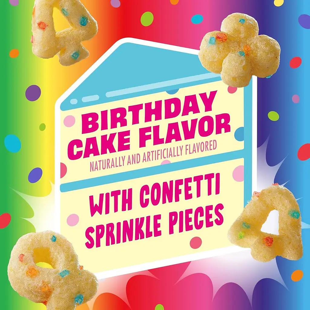 Сухий сніданок Lucky Charms Rainbow Sprinkles Cereal Birthday Cake Flavor 520г - фото 4