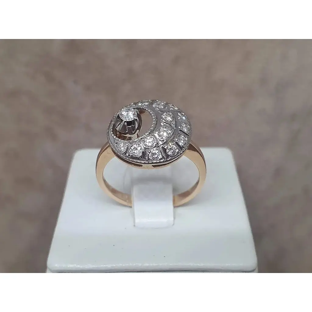 Золоте кільце Qvaliz з діамантами. 8В410158536/10 18 - фото 5