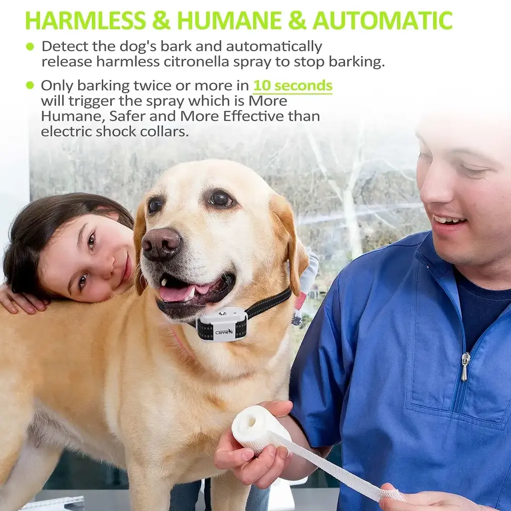 Автоматический ошейник резиновые ошейники для цитронеллы для собак, более безопасный ошейник для защиты от лая - фото 6