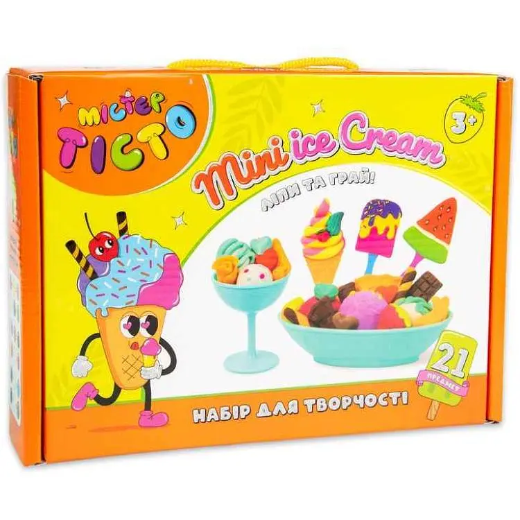 Набір для творчості STRATEG Містер тісто Mini Cream українською мовою 41010