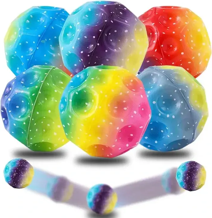Антигравітаційний м'яч Like Sun Gravity Ball 7 см силіконовий м'яч-стрибунець антистрес для дітей і дорослих космос (SKU-191.7) - фото 3