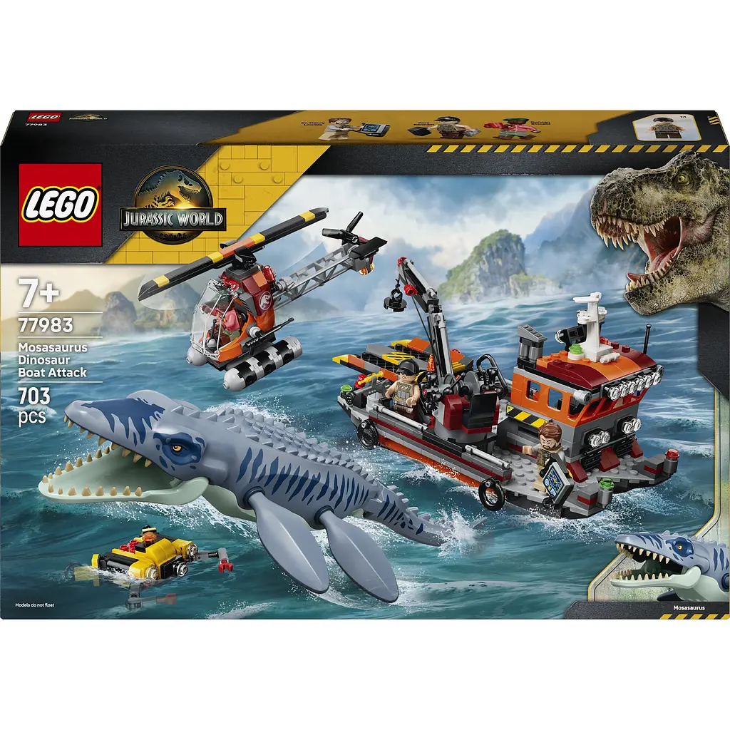 Конструктор LEGO Jurassic World Напад мозазавра на човен 703 ел. (77983) - фото 3