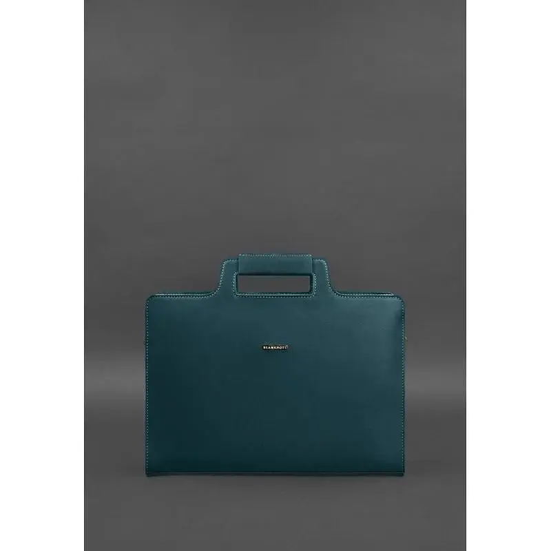 Сумка для ноутбука та документів BlankNote Жіноча шкіряна 15 Dark Green (BN-BAG-36-malachite) - фото 3