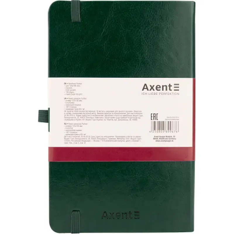 Блокнот Axent Partner Lux 125х195 мм 96 аркушів у клітинка Зелений (8202-04-A) - фото 3