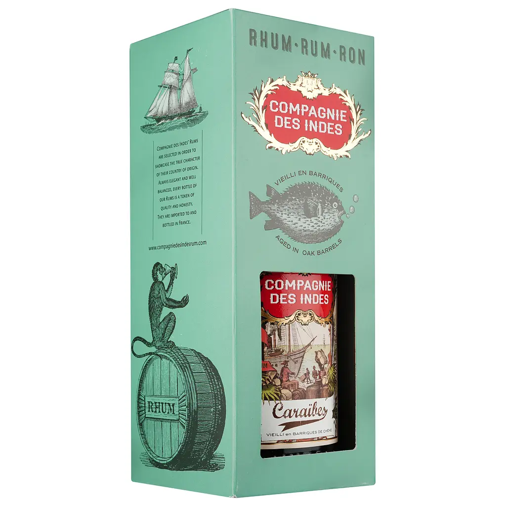 Ром Compagnie des Indes Blend Caraibes, 40%, 0,7 л, у подарунковій упаковці - фото 5