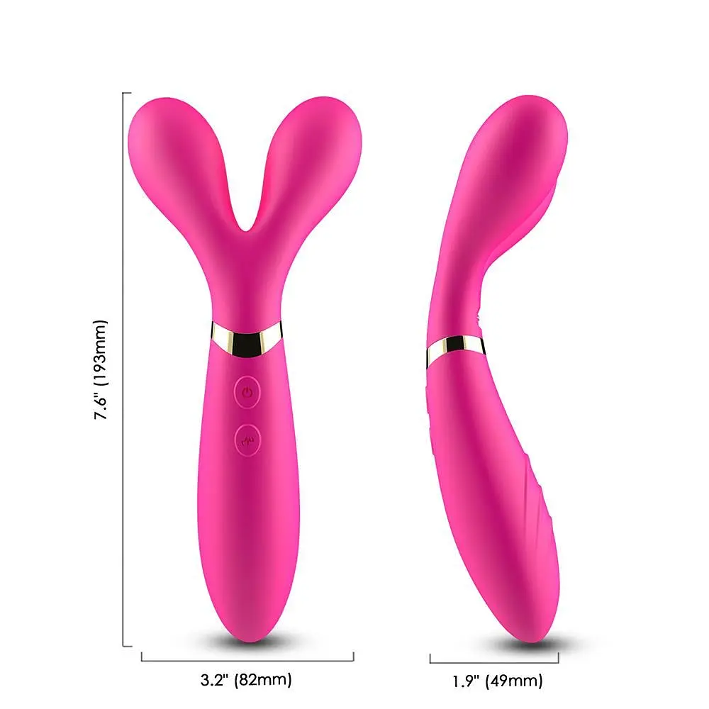 Вібратор B - Series Joy Y-Wand, 19.2 см (рожевий) - фото 7