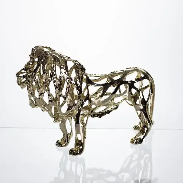 Декоративна фігурка Yiwu Lion 29х11х20 см металева статуетка колекційна для дому декор на камін HP-7-14 - фото 6