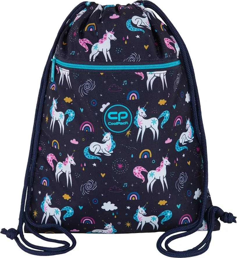 Рюкзак CoolPack Jerry Mrs. Unicorn 19 л + Сумка для взуття CoolPack Vert Mrs Unicorn + Пенал на блискавці CoolPack Campus Mrs Unicorn з органайзером для ручок 23x9x5 см - фото 8