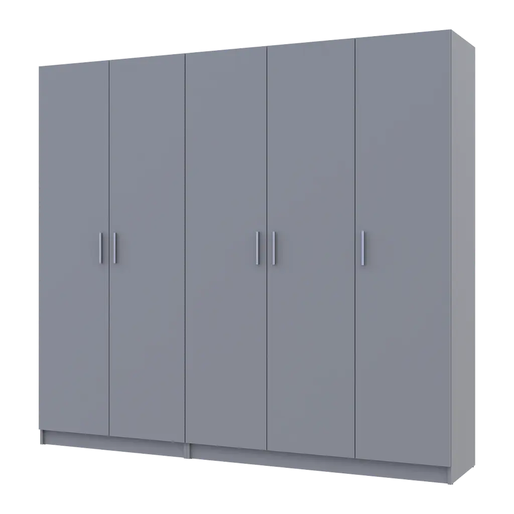 Шафа для одягу комплект Промо Сірий 2+3 ДСП 225х48х204 (80737767) - фото 3