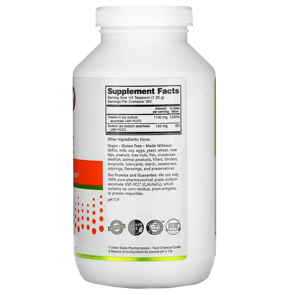 Вітаміни Nutribiotic Sodium Ascorbate Powder 454 g (1086-2022-10-3006) - фото 2