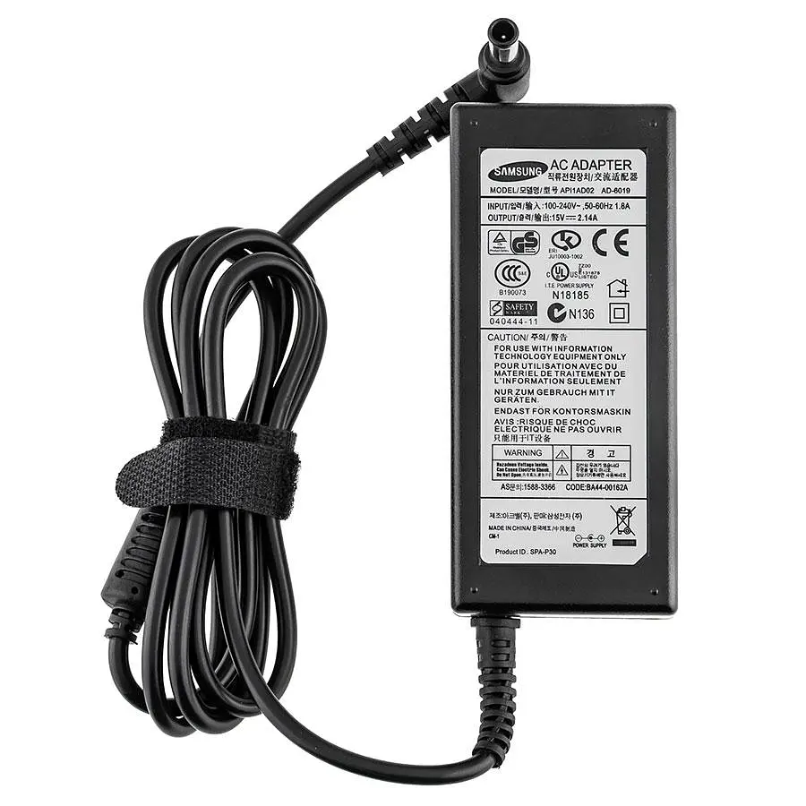 Блок живлення для монитора Samsung 15V 2.14A 33W 6.5x4.4мм+PIN чорний (без кабелю!) - фото 3