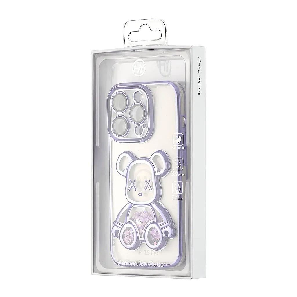 Чохол Shining Bear Case Protected Camera iPhone 15 Pro Purple - фото 2