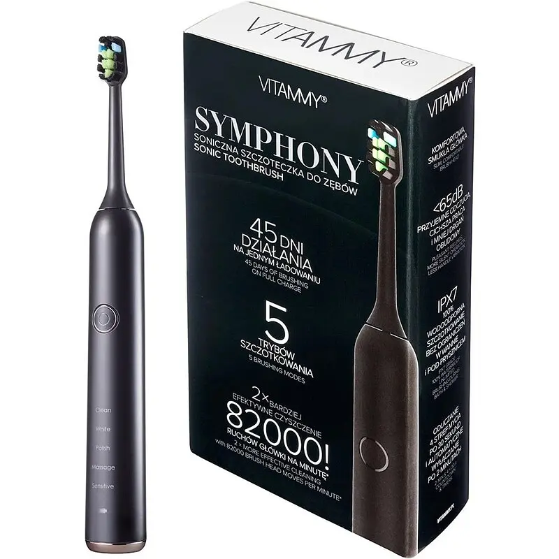 Електрична зубна щітка vitammy Symphony Чорний (TOW014962)