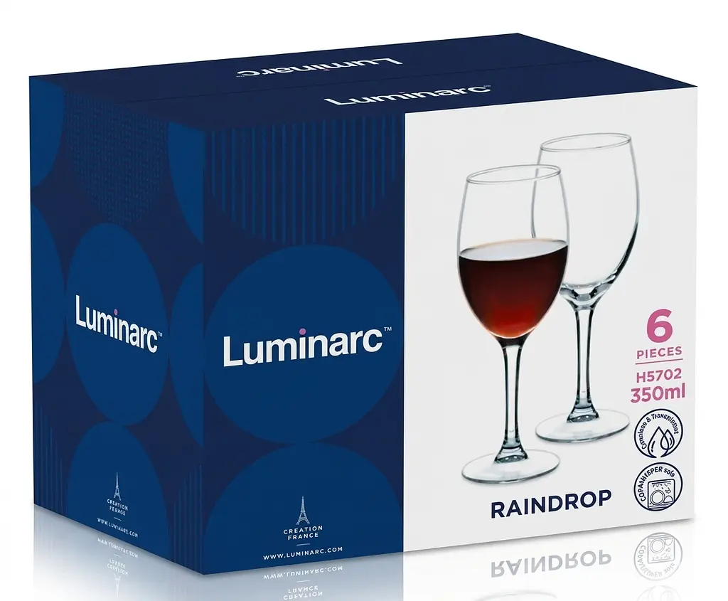 Набір келихів для вина скляних Luminarc Raindrop 6х450мл (Q5488) - фото 3