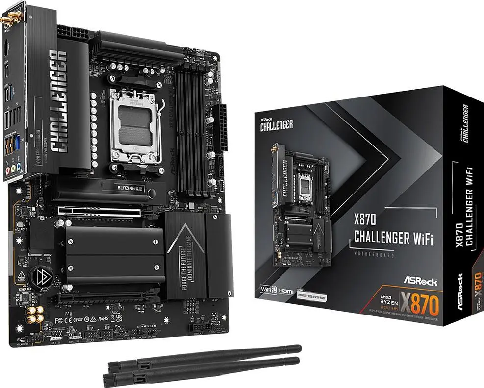 Материнська плата ASRock X870 CHALLENGER WIFI (X870 CHALLENGER WIFI) (Socket AM5, AMD X870, ATX) - фото 5
