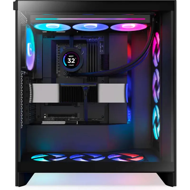 Корпус для ПК NZXT H7 Flow RGB All Black (CM-H72FB-R1) - фото 6