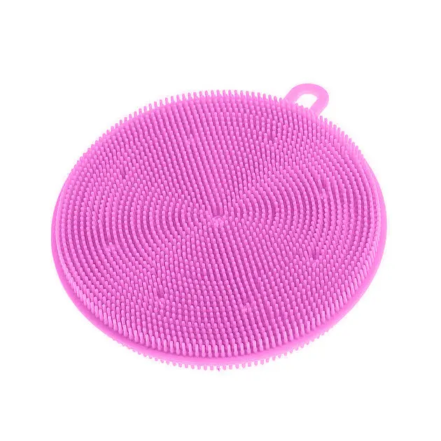 Губка мочалка прихватка для посуду силіконова Better Sponge 4 в 1, Kitchen Master Рожевий 85755