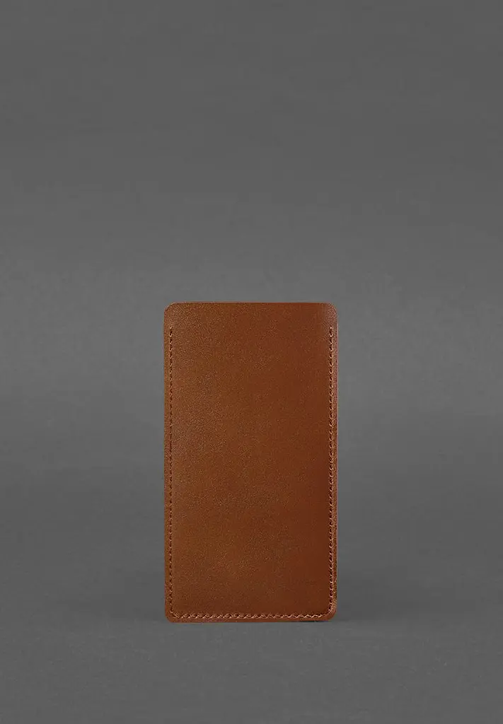 Кожаный чехол для iPhone 12 Светло-коричневый - фото 3