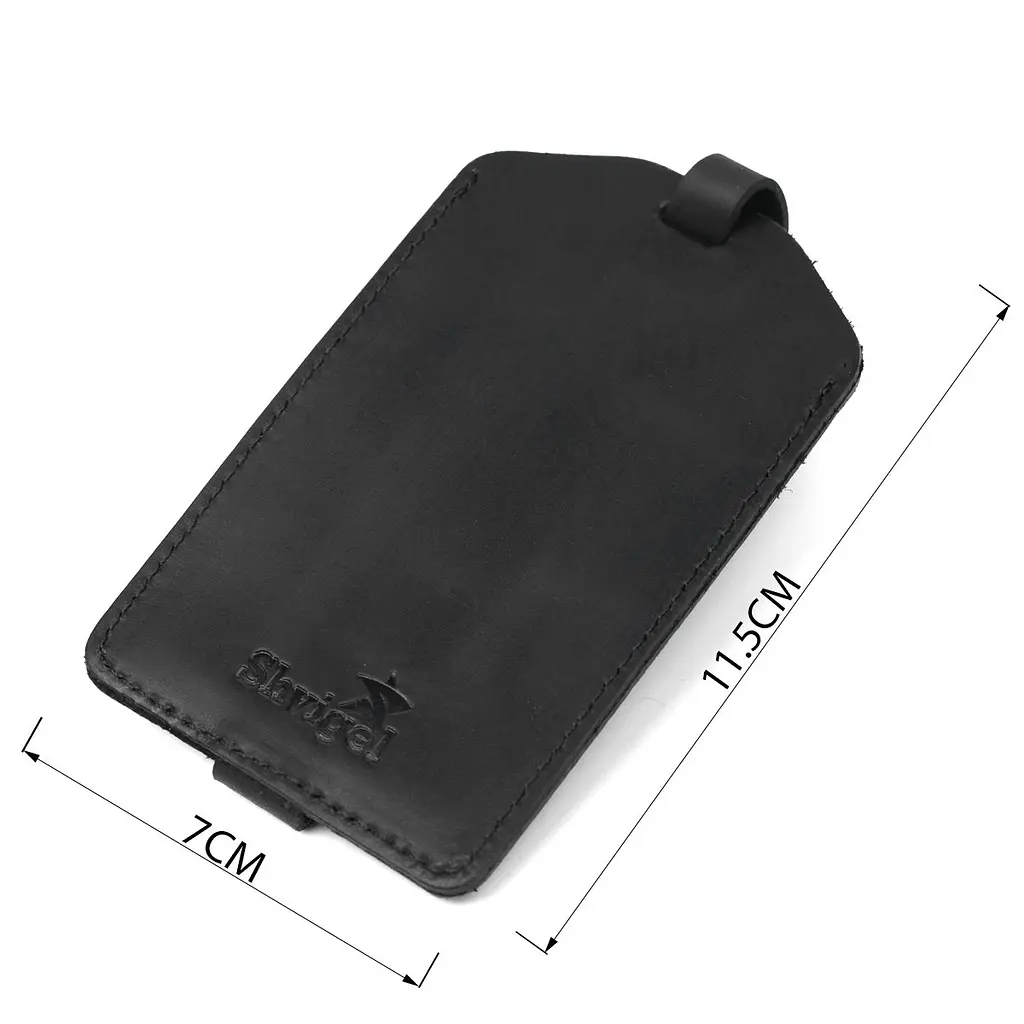 Бірка на валізу з натуральної шкіри Shvigel 16554 чорна - фото 3