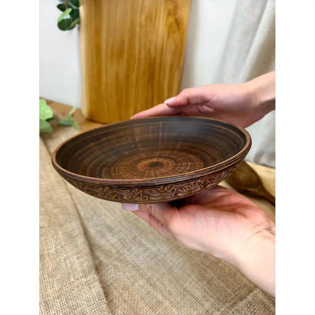 Салатник керамічний (глиняний) різьблений Декор 600 мл - фото 5