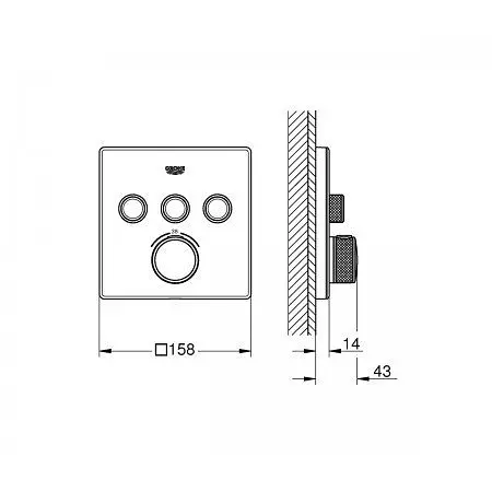Термостат скрытого монтажа Grohe Grohtherm Smartcontrol 29157LS0, Белый - фото 2