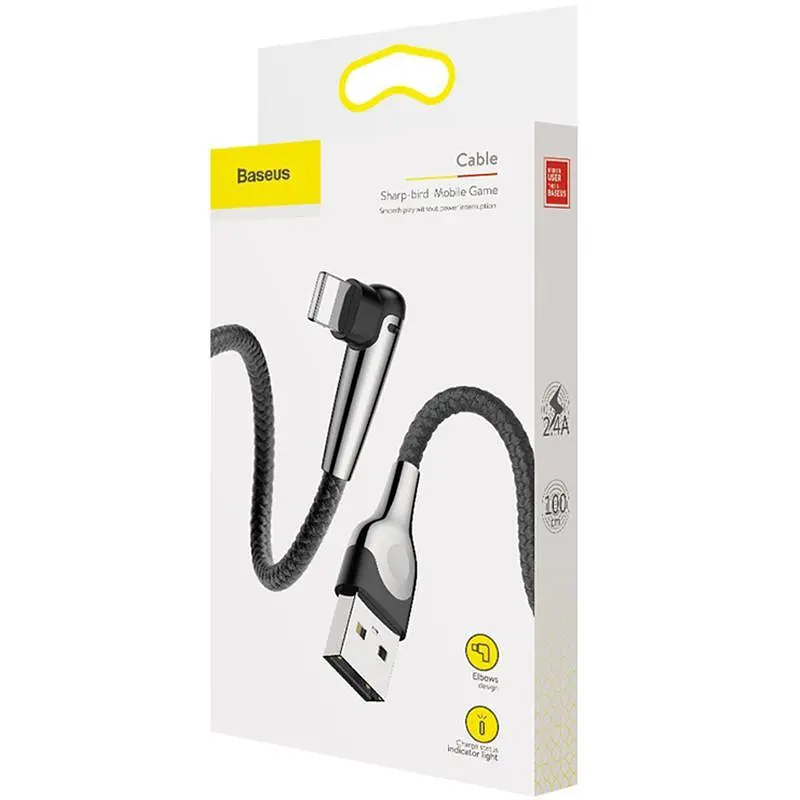 Кабель Baseus Sharp-bird Mobile Game Cable USB to Lightning 1.5A 1m CALMVP-D01 Black - фото 3
