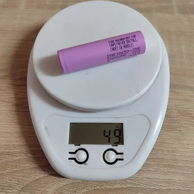 Акумулятор 18650 Li-Ion Samsung INR18650-35E, 3400 mAh, 8A- 2 ШТУКИ в боксі - фото 7