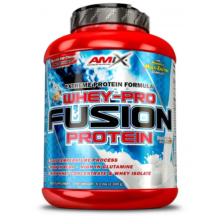 Протеїн AMIX Whey Pro Fusion, 2.3 кг - Полуниця