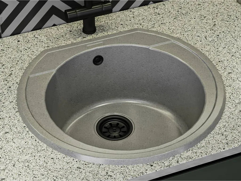 Кухонна мийка Miraggio TULUZA gray (0000046) Граніт, Врізна, Сірий - фото 4