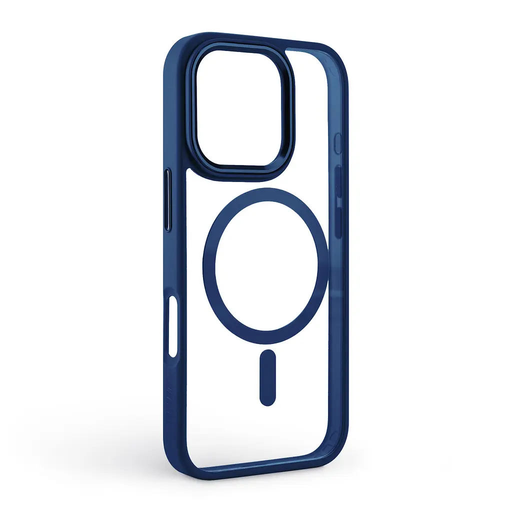 Чехол Apple iPhone 16 Pro, Unit MagSafe, синий, прозрачный, магсейф, ударопрочный, магнитный, панель-накладка с поддержкой MagSafe, с поддержкой беспроводной зарядки, TPU+PC, защита всего корпуса, ударопрочный, ArmorStandart (ARM78711) - фото 2