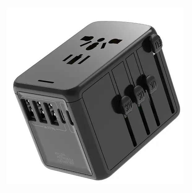 Універсальний адаптер Otravel для подорожей чорний 30W SL-207 - фото 2