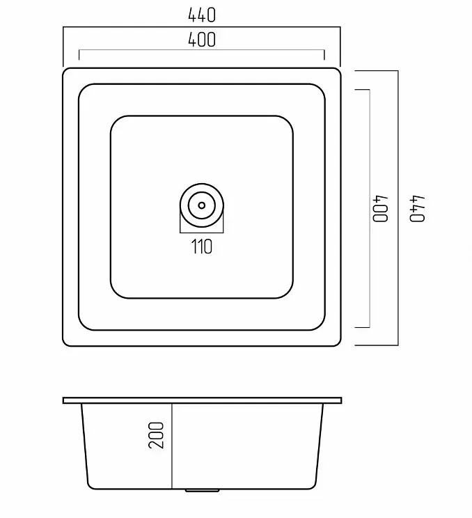 Кухонна мийка Platinum 4040 RUBA матова карамель (SP000040838) - фото 8