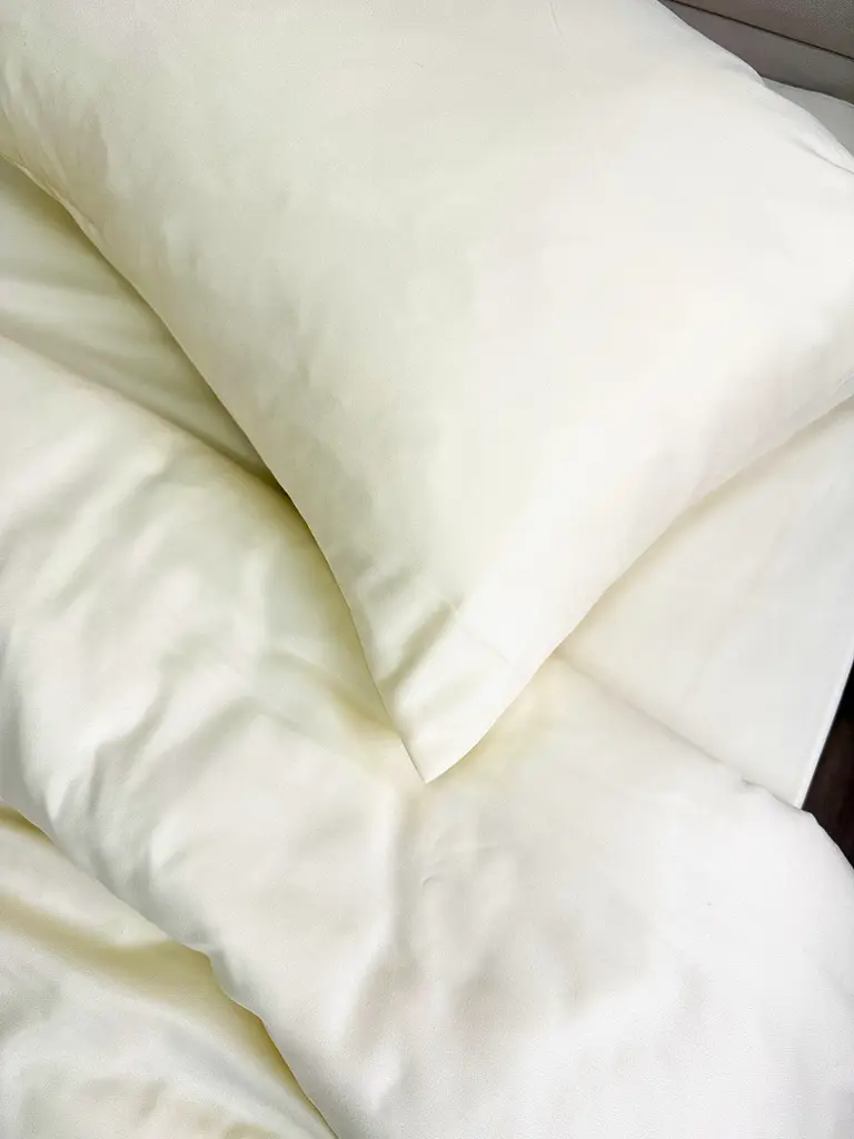 Комплект наволочок Ecotton 50х70 см 2 шт світло-жовтого кольору Cream yellow (25314) - фото 2