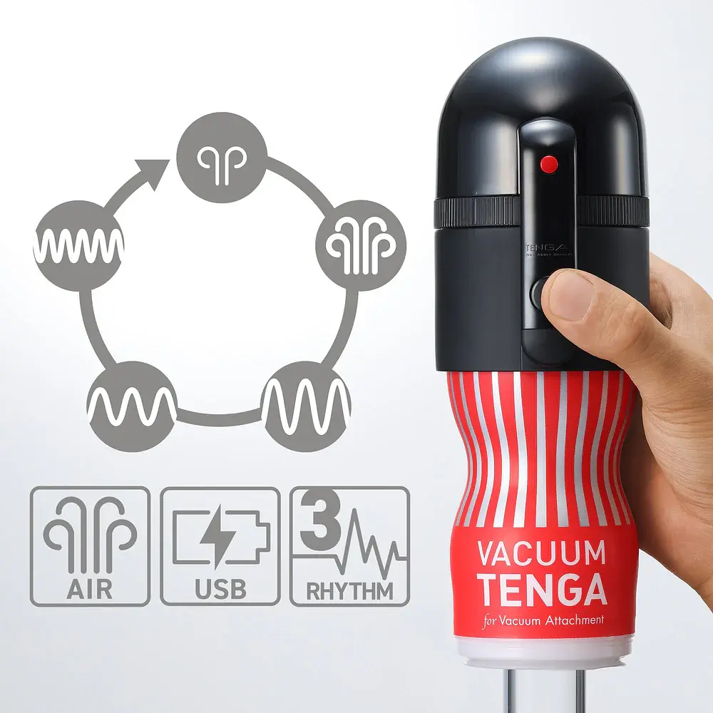 Вакуумна насадка Tenga VACUUM MAX + мастурбатор Vacuum Cup - фото 4